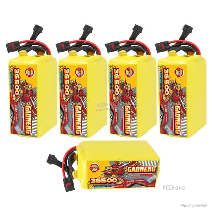 Set of five GAONENG packs: four upright plus one horizontal, showing label side and connectors