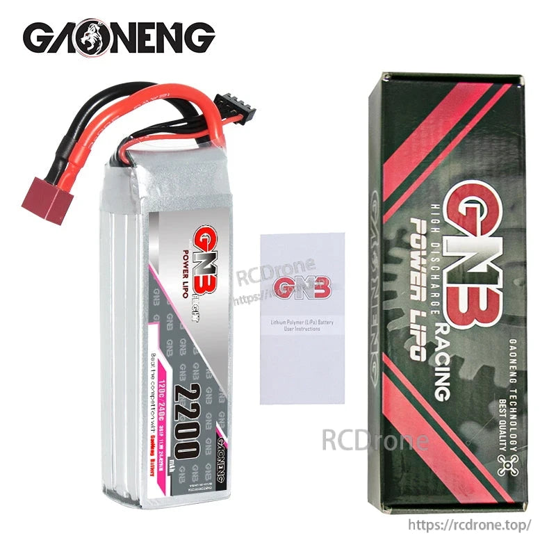 GNB 2200mAh 3S LiPo battery with retail box and instruction leaflet