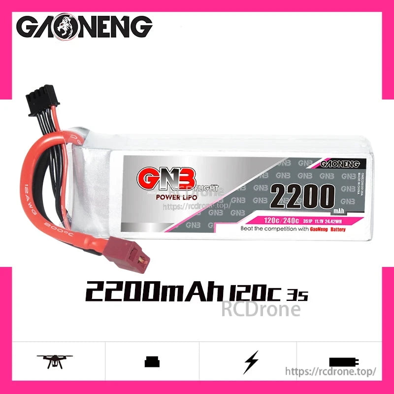 GAONENG GNB 2200mAh 3S LiPo battery product graphic with front label view