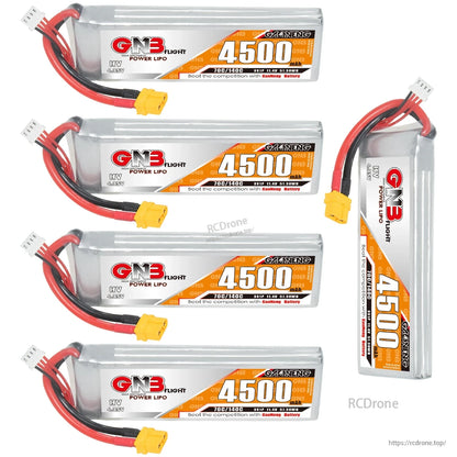 GAONENG GNB 4500mAh 3S 11.4V LiHV 70C LiPo Battery XT60 for 1/10 RC Car, EDF Jets & RC Models