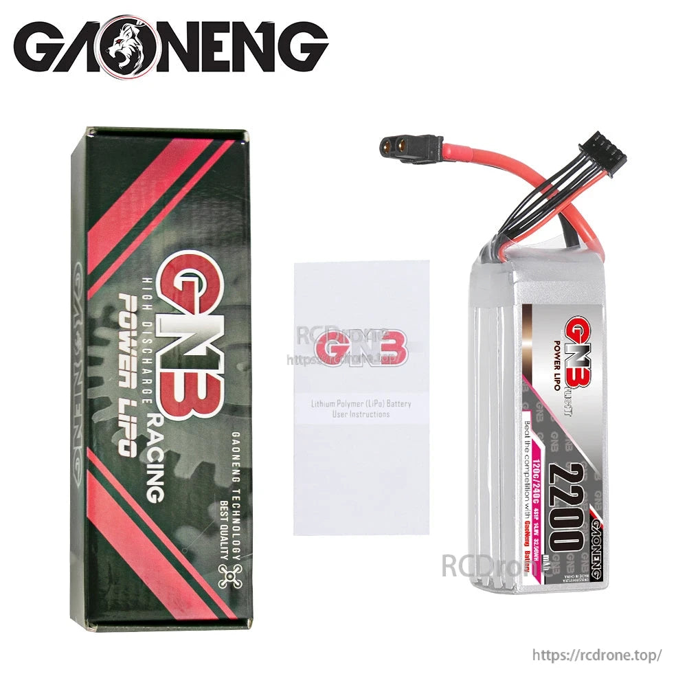 GAONENG GNB battery with retail box and user instruction leaflet