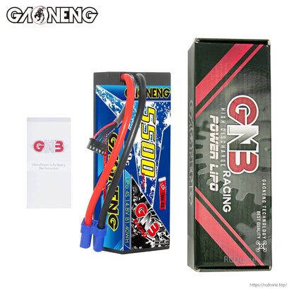 Package contents: GAONENG GNB 4S battery with EC5 plus GNB Racing Power LiPo retail box and manual