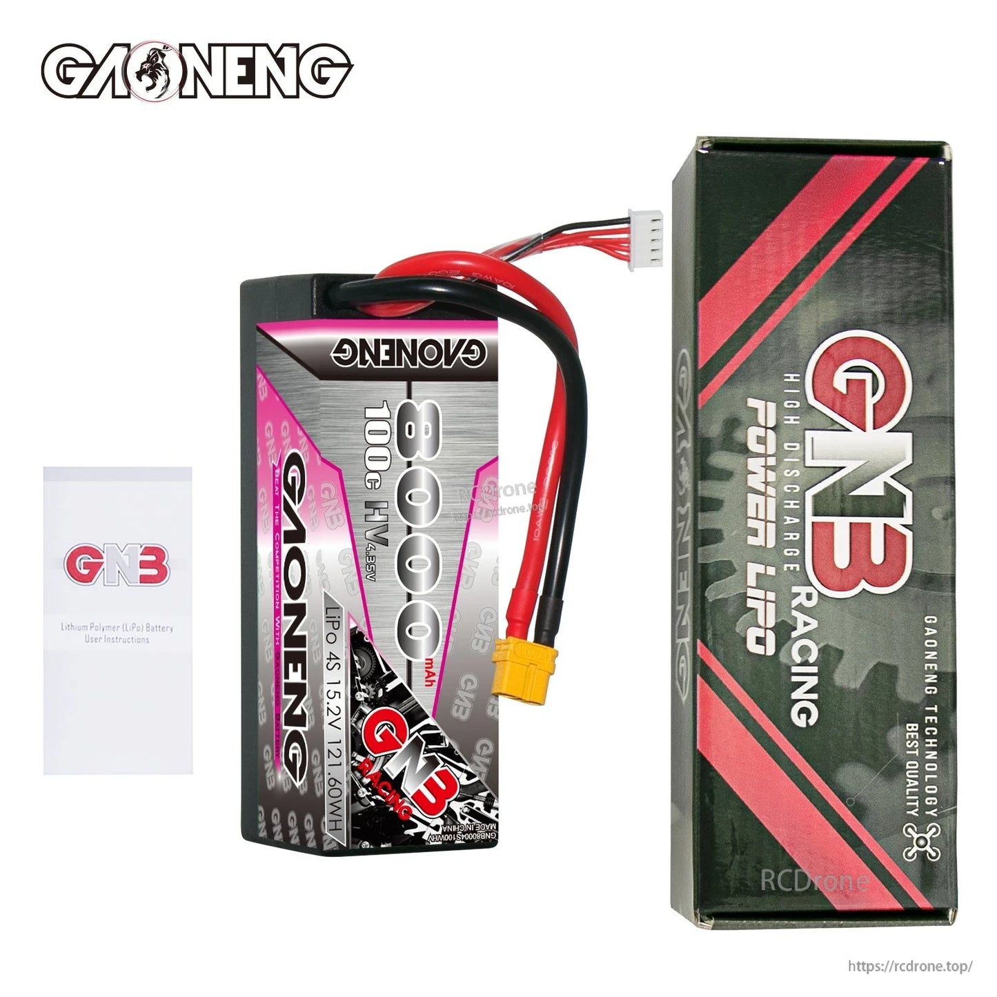 Package contents: GAONENG GNB battery with retail box and user instructions leaflet