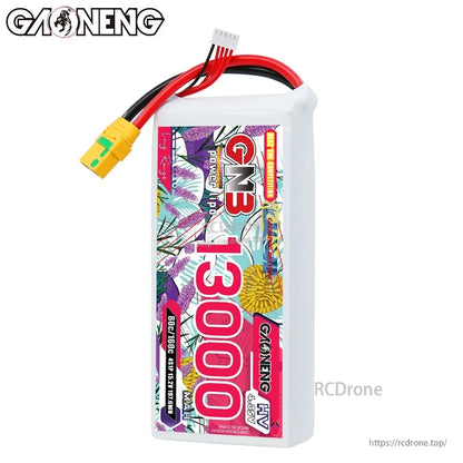 GAONENG GNB 4S 15.2V HV 13000mAh 80C RC LiPo Battery (GNB130004S80AHV) XT90S for UAV FPV 1/5 RC Car