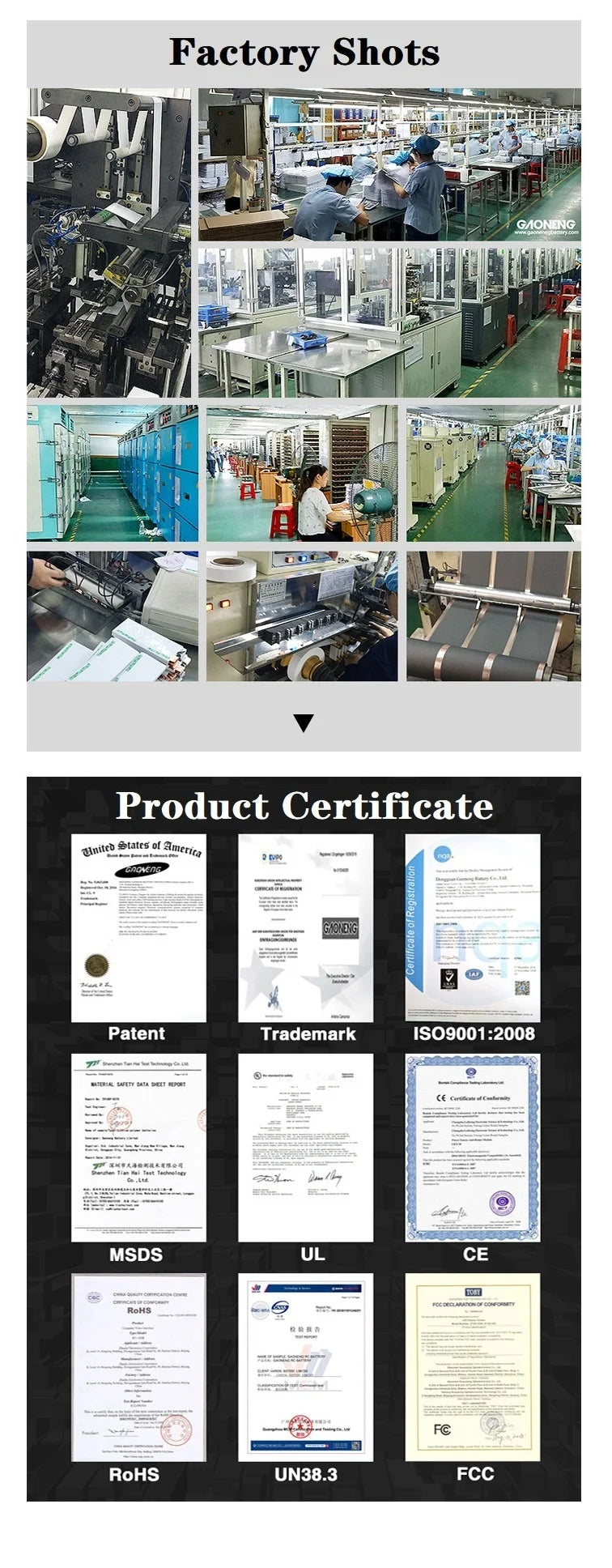 GAONENG 4S HV LiPo Battery, The GAONENG GNB 4S high-voltage battery has a capacity of 850mAh, voltage rating of 15.2V, and discharge rate suitable for demanding applications.