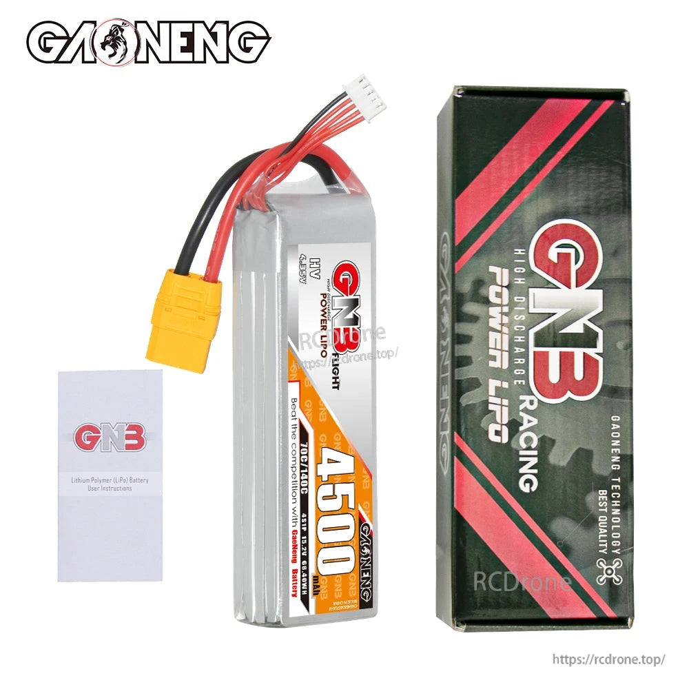 Package contents: GNB 4500mAh battery with retail box and instruction card