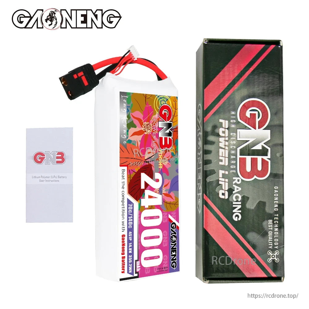 Package contents: GNB 24000mAh battery with retail box and instruction leaflet