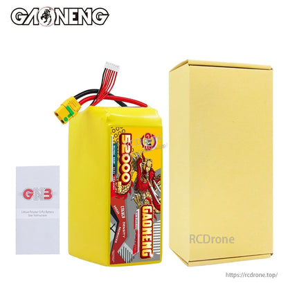 Package contents: GAONENG 52000mAh battery pack with plain cardboard box and user leaflet