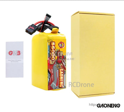 Package contents: GAONENG battery pack, instruction leaflet, and plain cardboard retail box