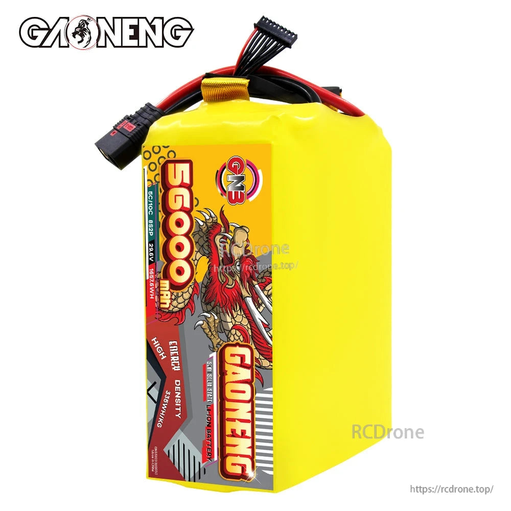 Front label view of GAONENG 56000mAh battery pack showing branding and capacity graphic