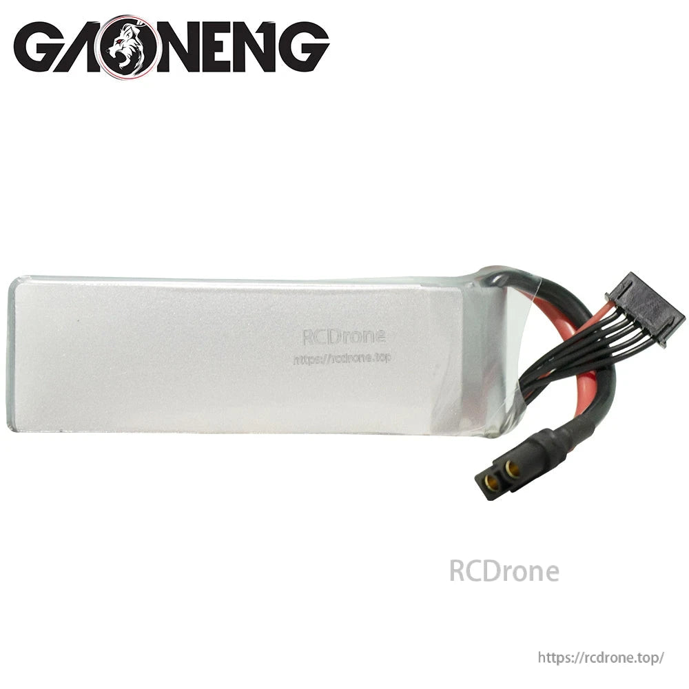 Rear view of 5S LiPo battery pack with balance plug and XT60 connector