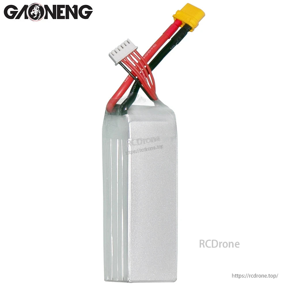 GAONENG GNB 2800mAh 5S LiPo battery rear and side view showing plain silver case
