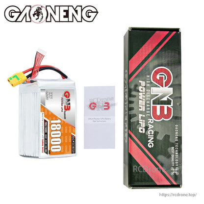 Package contents: GNB 18000 battery, instruction leaflet, and GN3-branded retail box