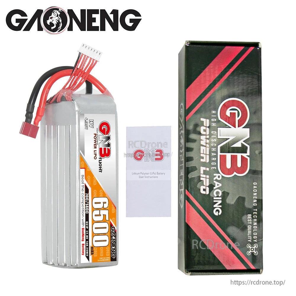 Package contents: GNB 6500mAh battery with retail box and instruction leaflet