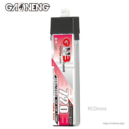 Front view of GNB 720 HV 3.8V LiPo battery showing vertical label and top connector housing