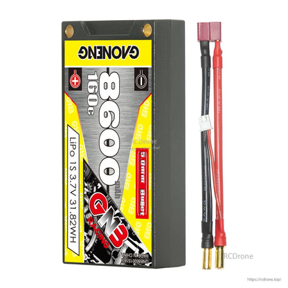 Single hard case battery with lead set featuring red plug and 5mm bullet connectors
