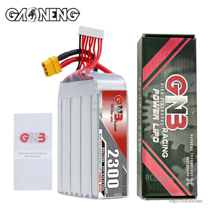 Package contents: GNB 2300mAh LiPo battery with GNB Racing Power LiPo box and manual