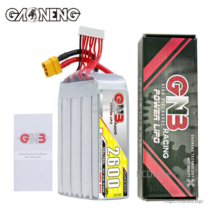 Package contents: GNB 2600mAh 8S LiPo battery with retail box and instruction leaflet