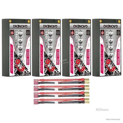 4-pack bundle with red T-plug style leads and 5mm bullet outputs