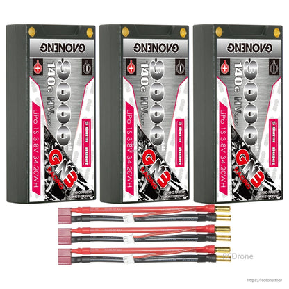 3-pack bundle with red T-plug style leads and 5mm bullet outputs