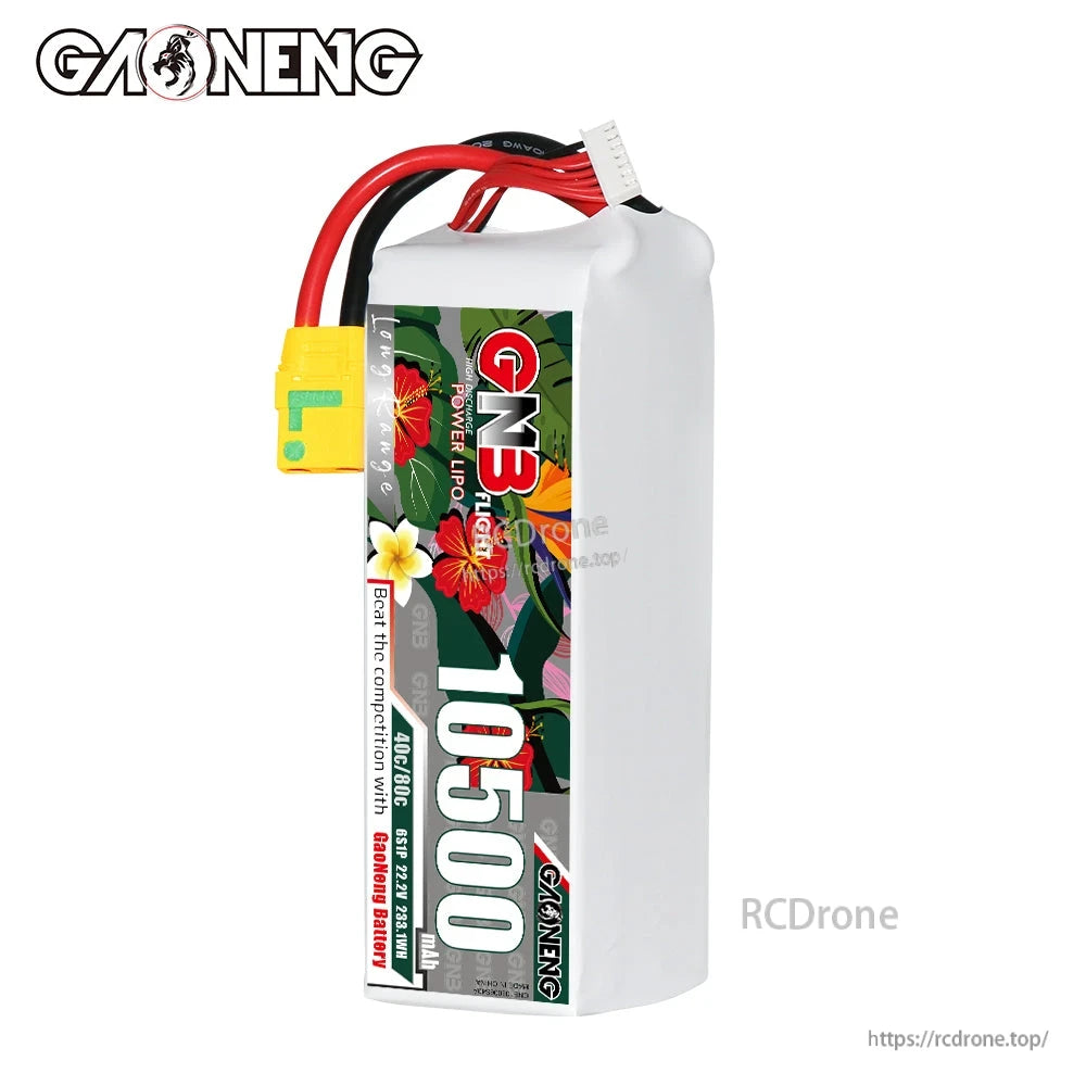 GAONENG GNB GNB105006S40A 6S 22.2V 10500mAh 40C LiPo Battery XT90 for FPV & RC Models