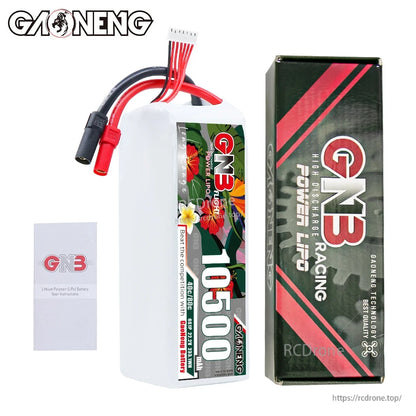 GAONENG GNB 10500mAh LiPo battery with retail box and instruction leaflet included