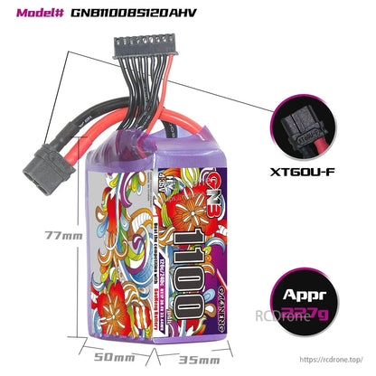 GAONENG GNB GNB11008S120AHV LiHV 8S 30,4V 1100mAh 120C XT60 LiPo Akku für FPV-Drohnen