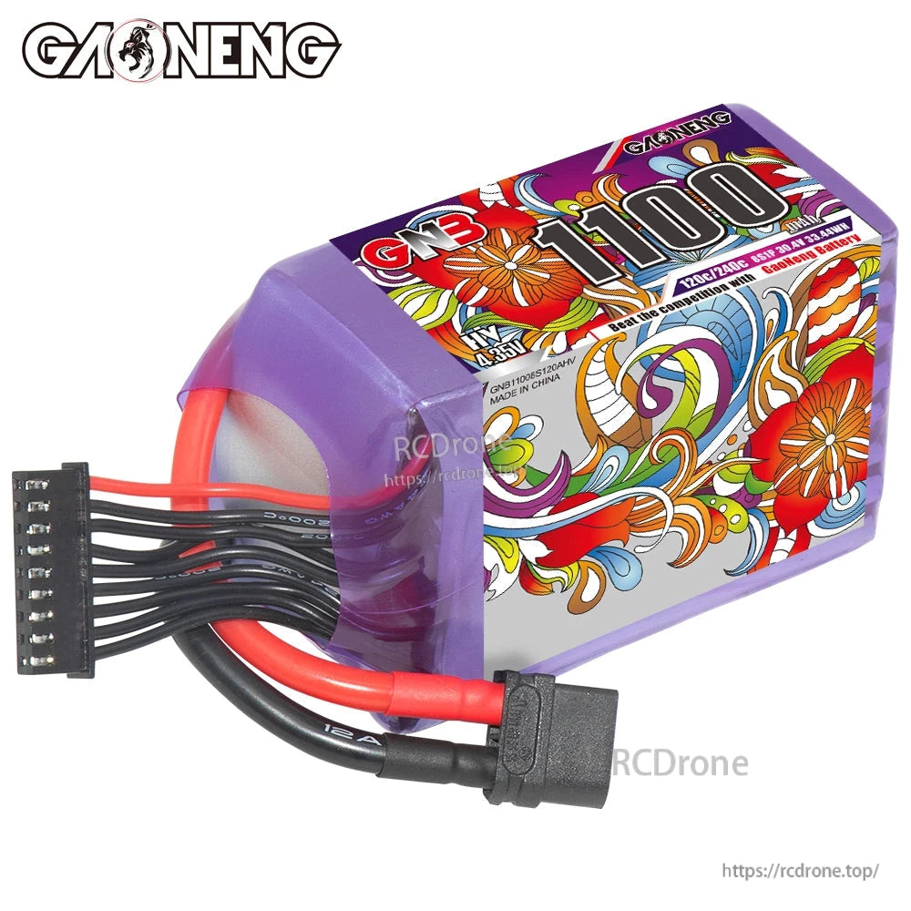 GAONENG GNB GNB11008S120AHV LiHV 8S 30,4V 1100mAh 120C XT60 LiPo Akku für FPV-Drohnen