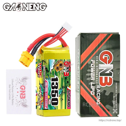Package contents: GNB 1350mAh battery with retail box and instruction card