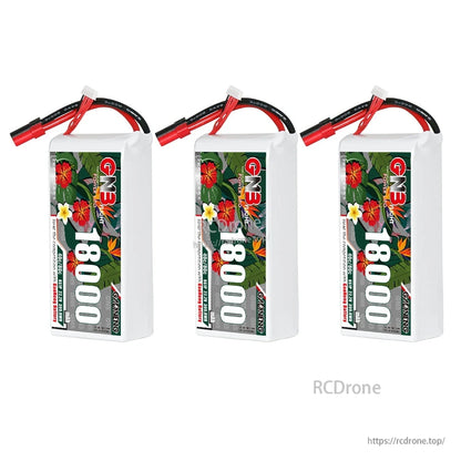 Three-pack bundle image showing 3 GAONENG GNB 18000mAh batteries with XT150 connectors