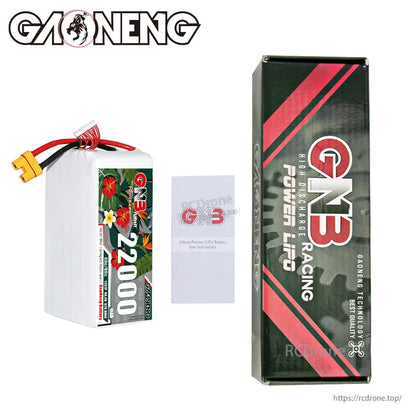 Package contents: GNB 22000mAh battery with retail box and small instruction leaflet