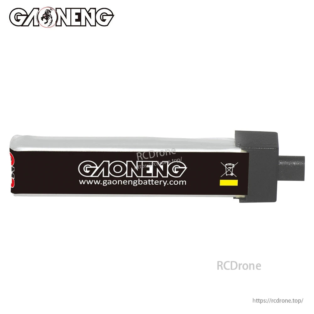 Rear view of GAONENG battery casing with gaonengbattery.com text and disposal symbol