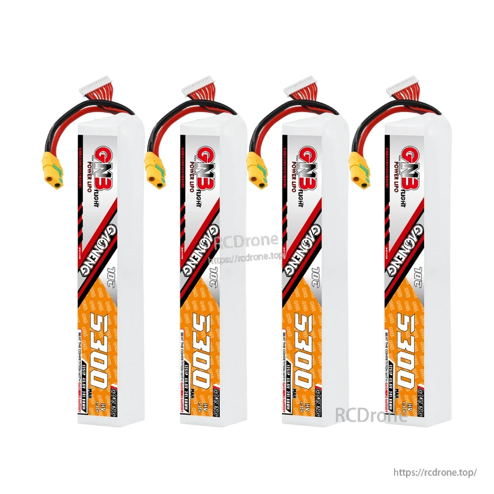 Four GAONENG GNB battery packs shown together, 4-pack quantity display