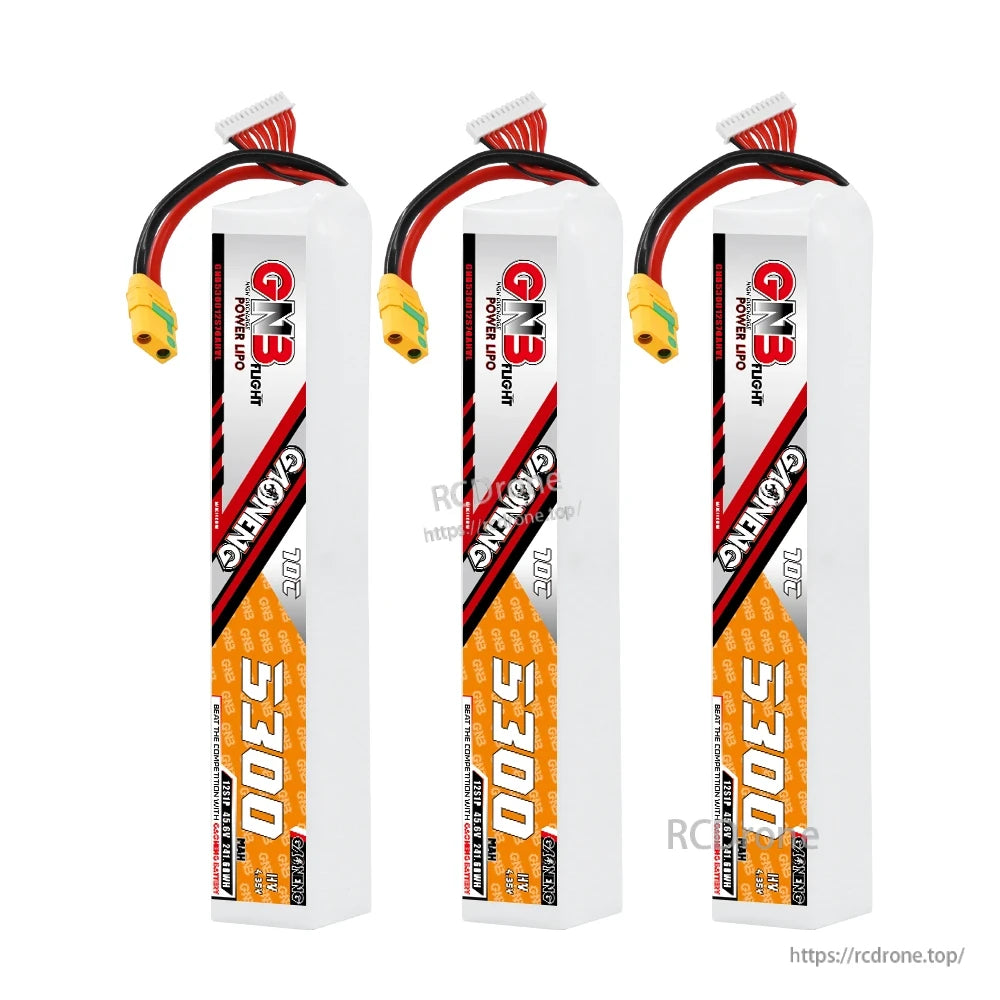 Three GAONENG GNB battery packs shown together, 3-pack quantity display