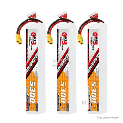 Three GAONENG GNB battery packs shown together, 3-pack quantity display