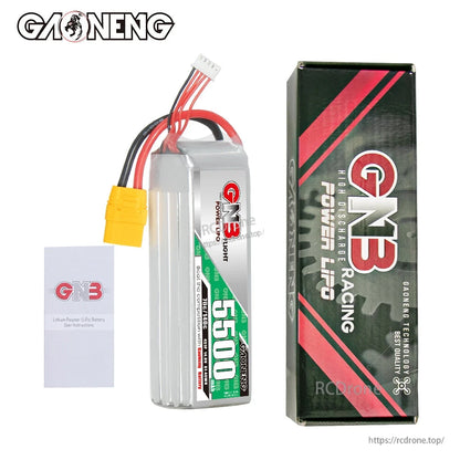 GAONENG GNB 5500mAh LiPo battery with retail box and user instructions booklet