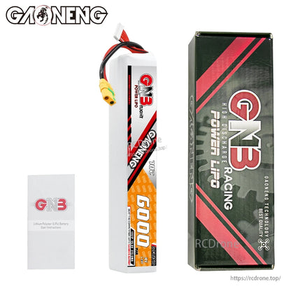 Package contents: GNB 6000mAh battery with retail box and small user instruction booklet
