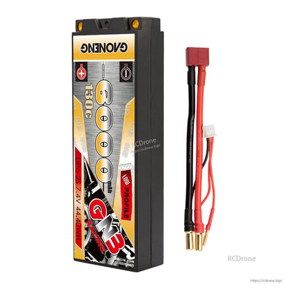 GNB hard case battery with red T-plug style connector lead and 5mm bullet ends