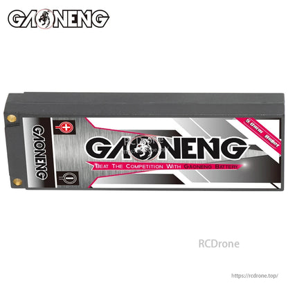 Opposite side label view of GAONENG hard case battery showing branding panel