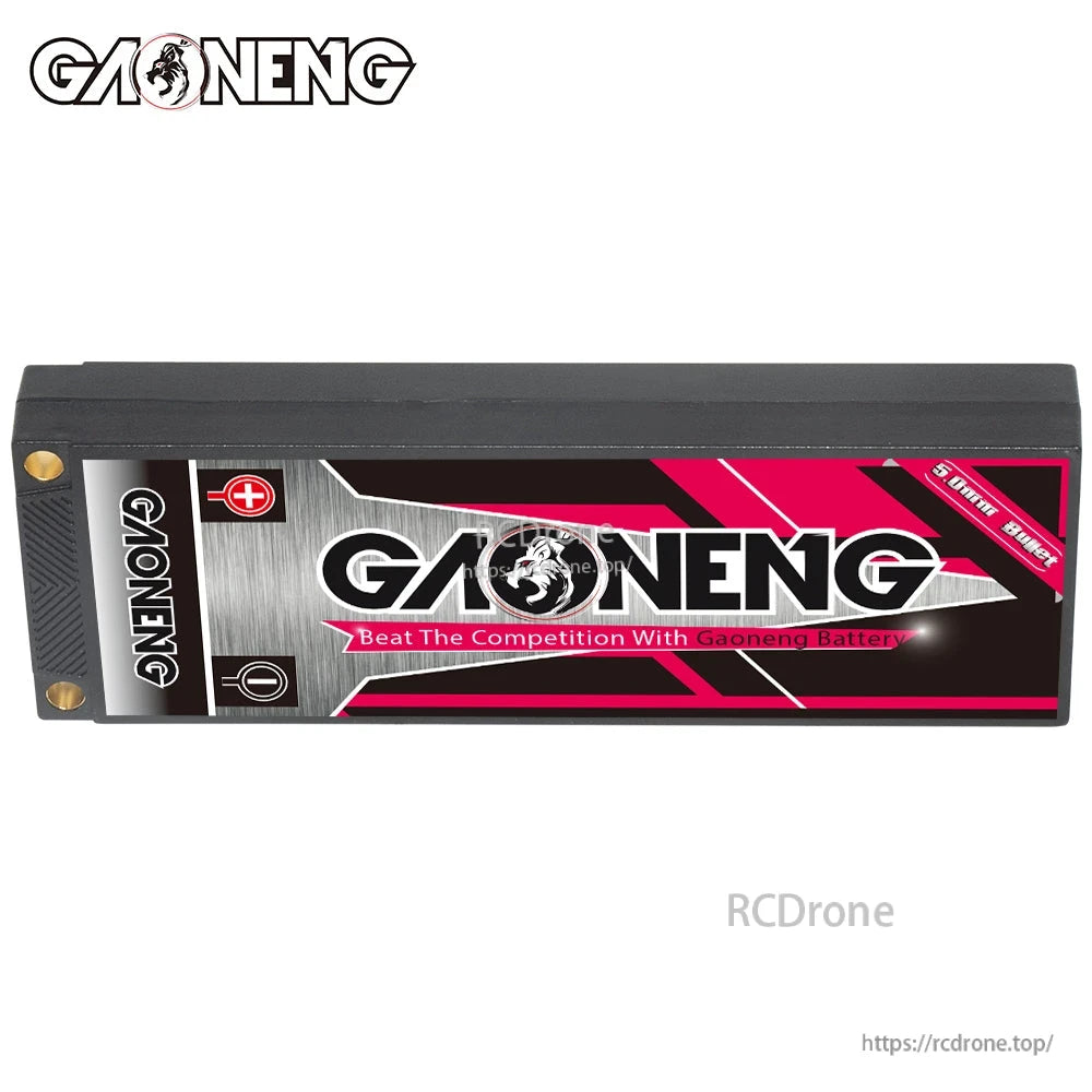 Side view of GAONENG hard case battery showing GAONENG branding panel