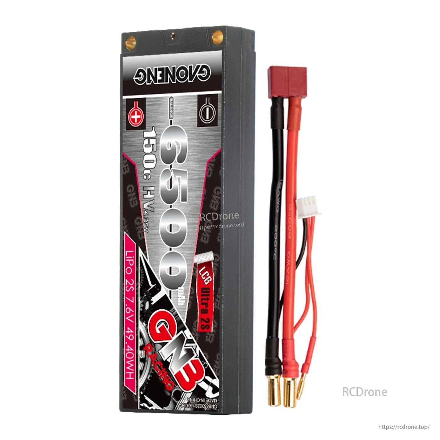 GAONENG GNB hard case battery with balance lead and red plug connector lead set