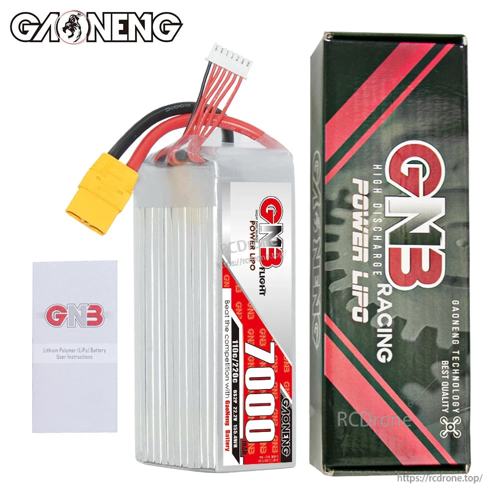 Package contents: GN3 7000mAh LiPo battery with GN3 retail box and user manual booklet