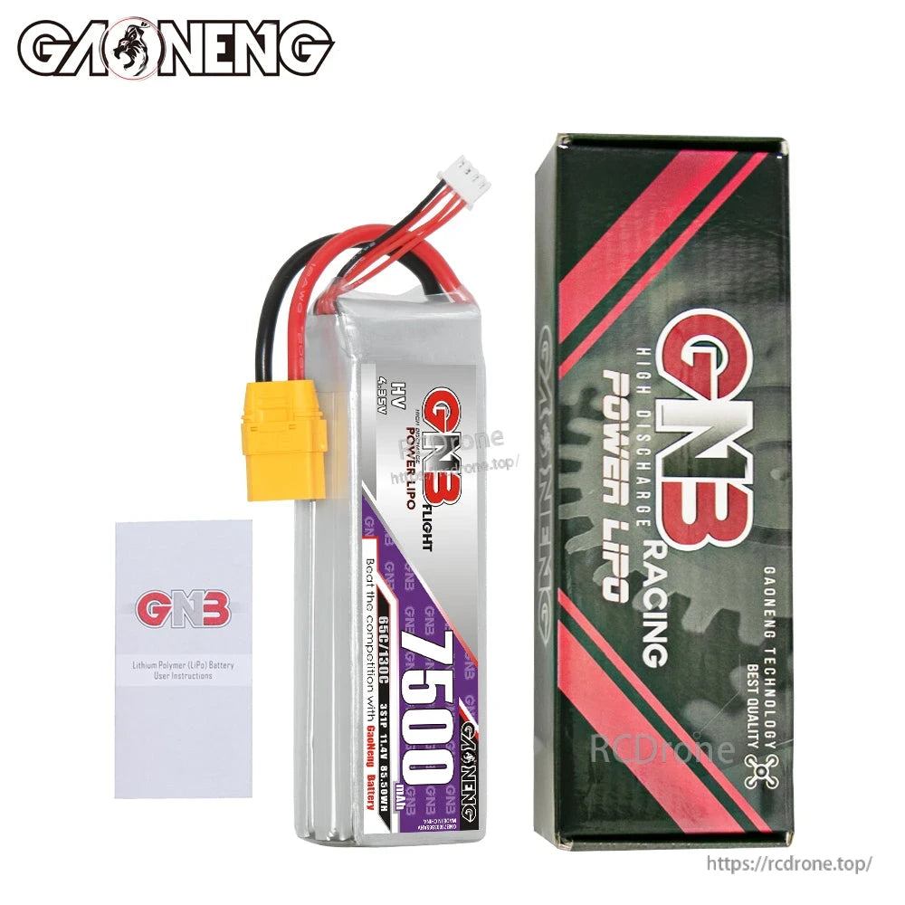 Package contents: GNB 7500mAh battery with retail box and included paper insert