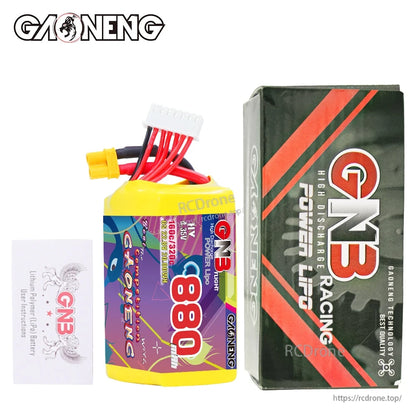 GAONENG GNB GNB8806S160AHV LiHV 6S 22.8V 880mAh 160C XT30 LiPo Battery for FPV Drones