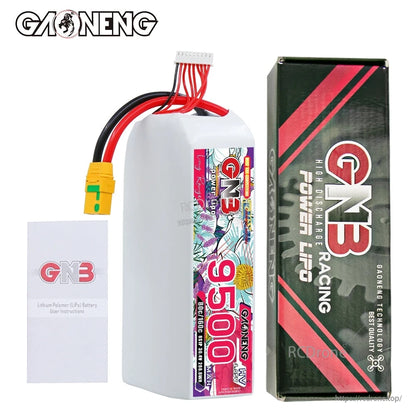 GNB 9500mAh 8S LiPo battery with retail box and user manual card included