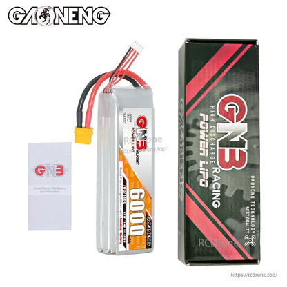 Package contents: GNB 6000mAh battery with GNB retail box and instruction card