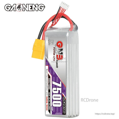 GAONENG GNB 7500 battery standing view showing full shrink wrap and lead exit at top