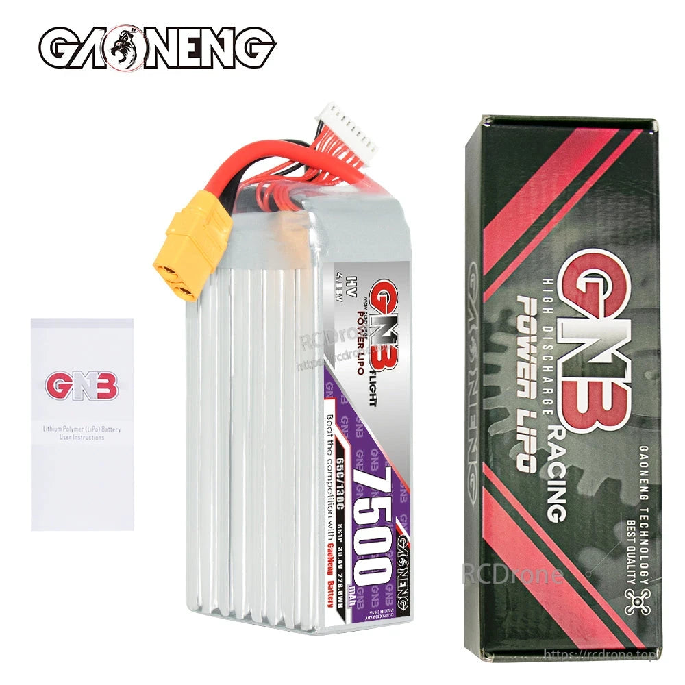 Package contents: GNB 8S 7500mAh battery with retail box and included leaflet