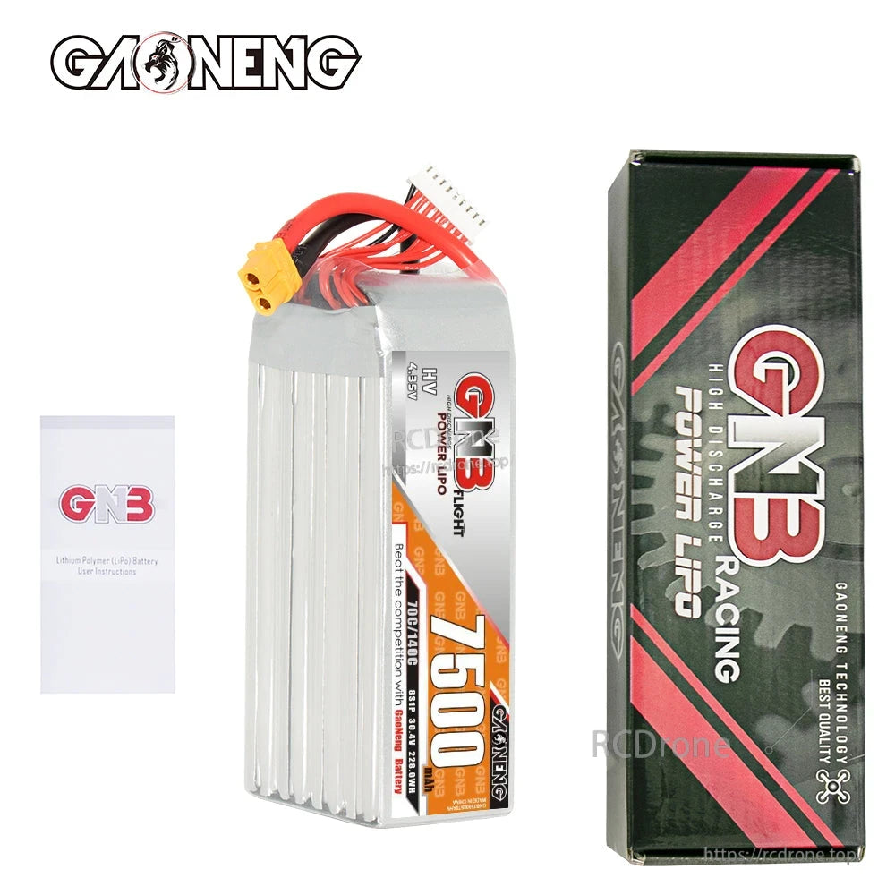 Package contents: GNB 7500mAh battery with retail box and instruction card