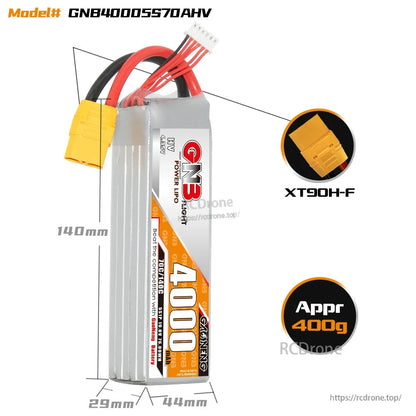 GAONENG GNB LiHV 5S 19V 4000mAh 70C LiPo Battery